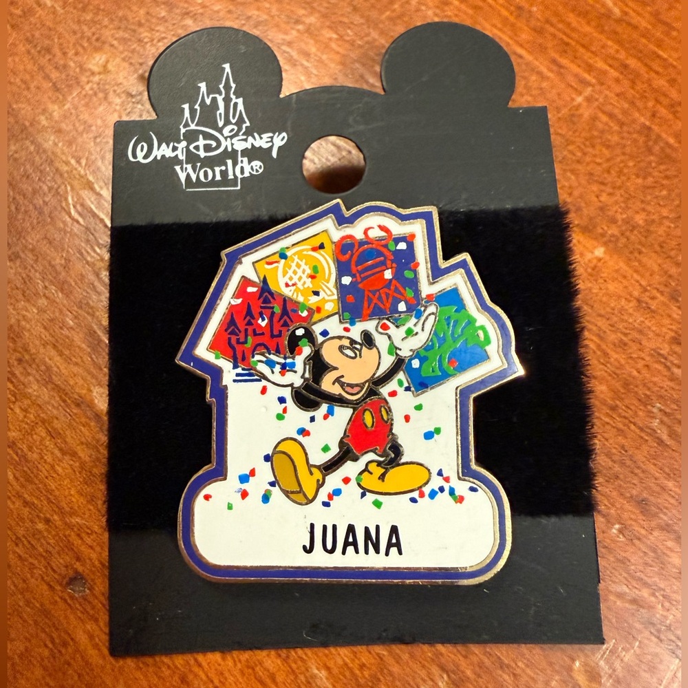 Disney World Personalized Mickey Mouse Celebration Pin - “Juana”